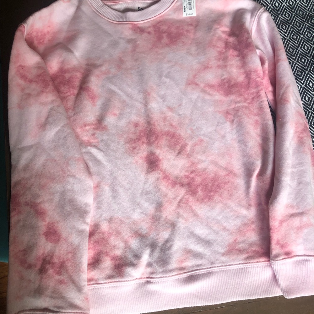 New! Pink tie dye girls sweatshirt
